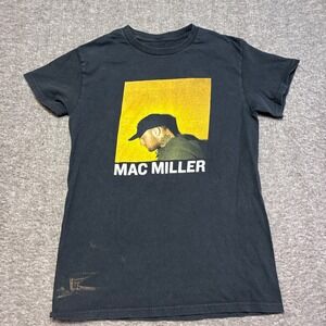 Mac Miller Graphic T-Shirt Mens Small Black Hip Hop Rap Music Merch Flaws